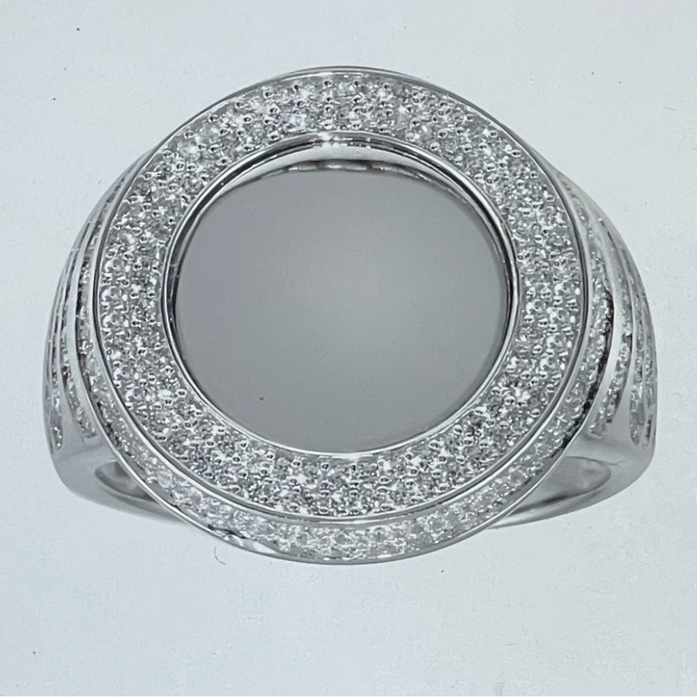 Solid Silver 925 Mirror Ring Size 9 - image 1